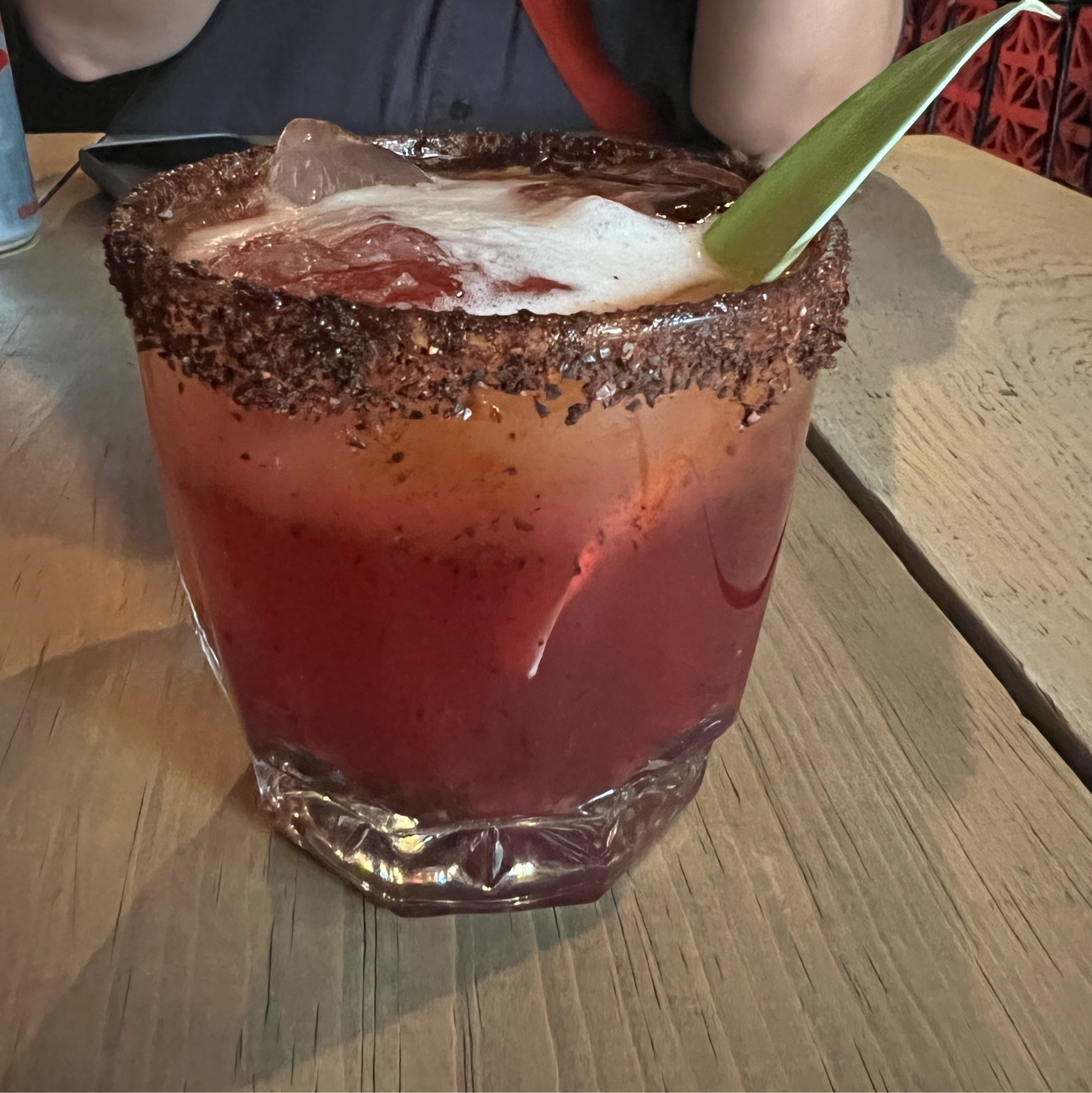Mezcal-based drink that looks like sangria