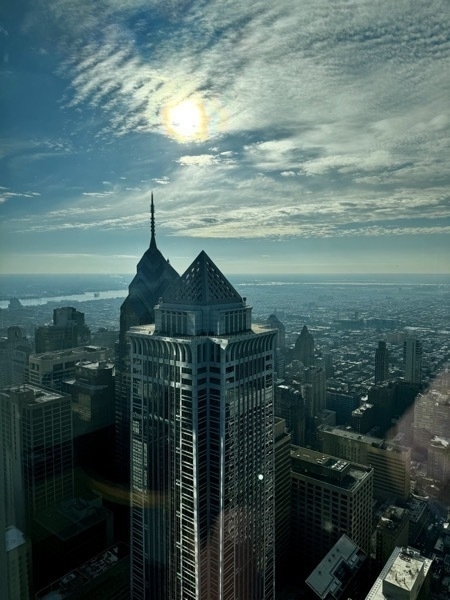 A view of Philadelphia from 53 floors up.